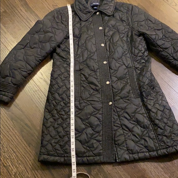 Lands End Black Packable Coat Quilted Small S EUC - Picture 3 of 8
